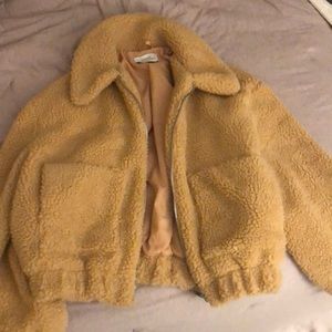 Urban Outfitters Cropped Teddy Jacket